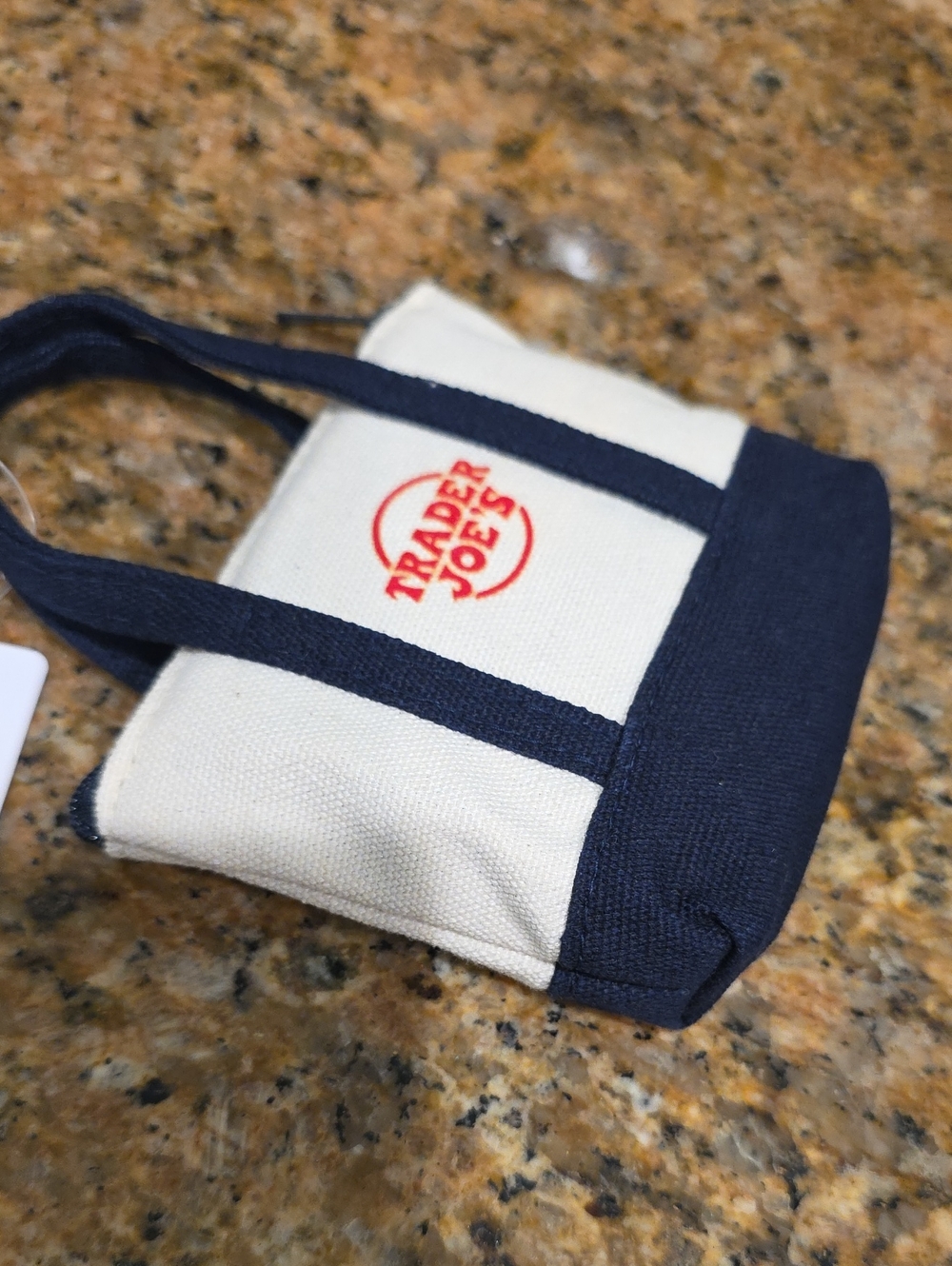 NWT Trader Joe's Canvas Micro Tote With Grocery Bag - Picture 3 of 3